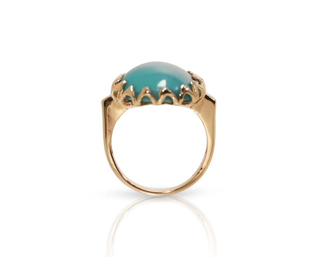 14K Sleeping Beauty Turquoise Ring