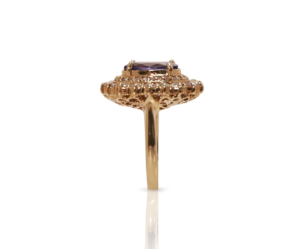 Tanzanite Crown Ring