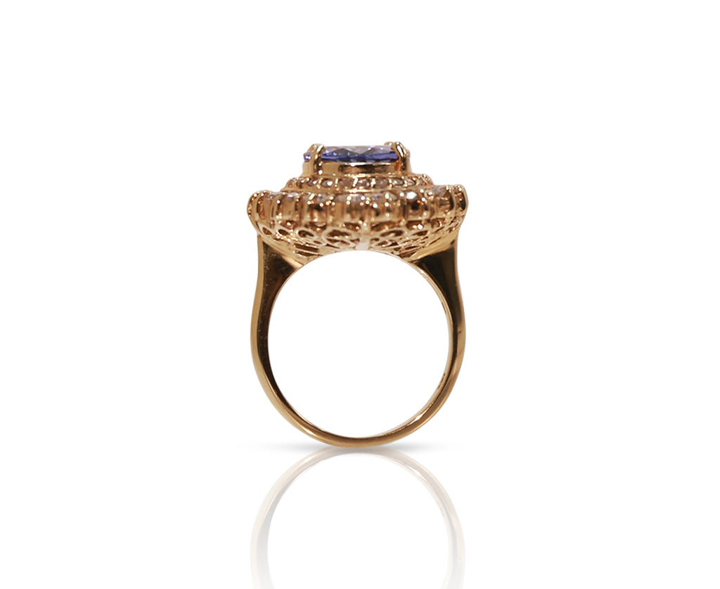 Tanzanite Crown Ring