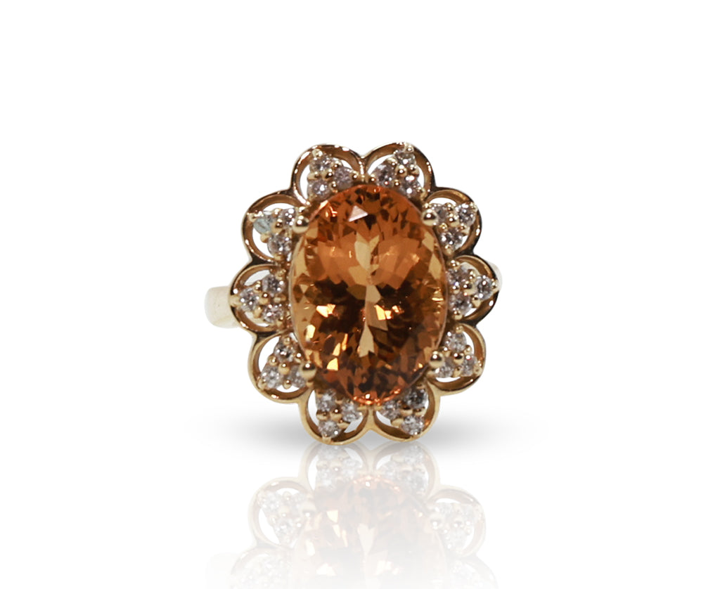 14K Golden Tourmaline Ring