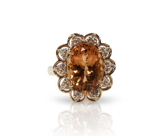 14K Golden Tourmaline Ring
