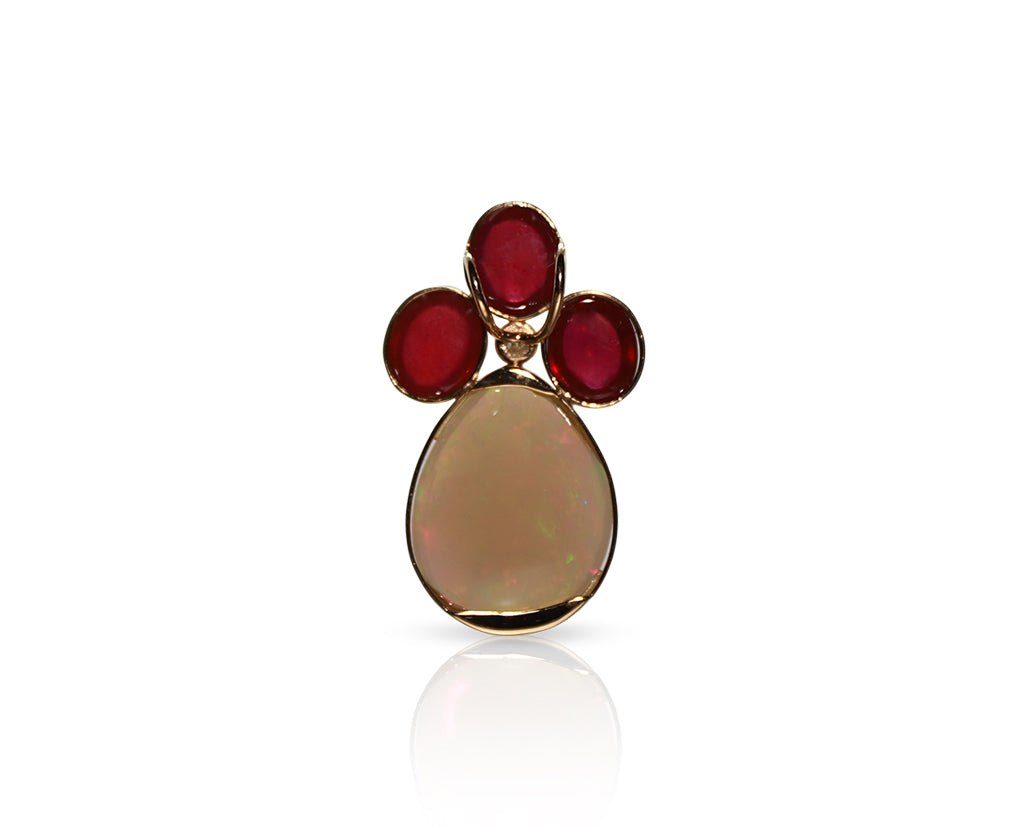 14K Ethiopian Opal Pendant