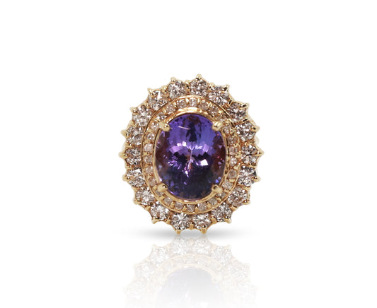 Tanzanite Crown Ring